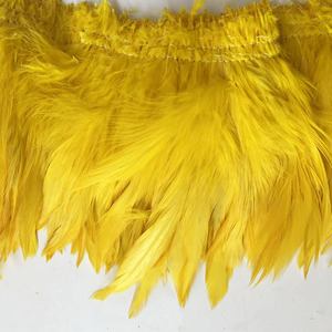 Vente en gros de plumes de selle de coq teintes enfilées 10-15cm de plumes de <span class=keywords><strong>cou</strong></span> de coque teintes - Product Image 6