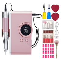 Machine à ongles professionnelle personnalisée en usine, 45000 tr/min, pour salon de manucure, usage domestique, kit de lime à ongles électrique