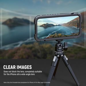 NEEWER แผ่นรองเลนส์ภายนอกอะลูมิเนียม ใช้ได้กับเคสโทรศัพท์ <span class=keywords><strong>I14</strong></span> <span class=keywords><strong>Pro</strong></span> <span class=keywords><strong>Max</strong></span> - Product Image 5