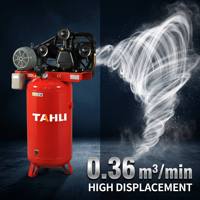Compresseur d'air à piston à haute cylindrée TAHU V-0.36/8L vertical 3KW 4HP 200L avec grand réservoir 0.8Mpa certifié CE pour usine