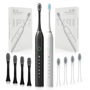 Soft Bristles Electric Sonic Toothbrush Rechargeable IPX7 Toothbrush With 4 Heads Electric Couple Sonic Toothbrushes