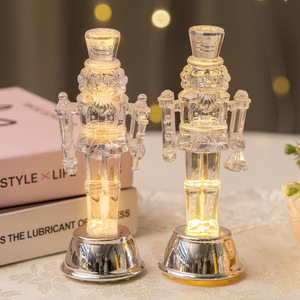 Lampe <span class=keywords><strong>de</strong></span> table <span class=keywords><strong>Soldat</strong></span> Casse-Noisette lumineuse transparente, figurine LED scintillante, veilleuse <span class=keywords><strong>de</strong></span> Noë<span class=keywords><strong>l</strong></span> pour bureau, décoration <span class=keywords><strong>de</strong></span> fêtes - Product Image 4