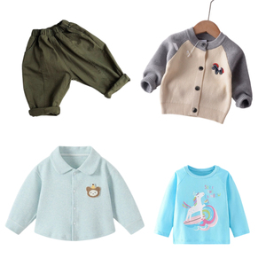 Ropa de Bebé de Algodón de Fábrica China, Ropa para Niños, Chaquetas, Otoño Invierno, Lindos Estampados de Animales, Tops, Pantalones para Bebés - Product Image 1