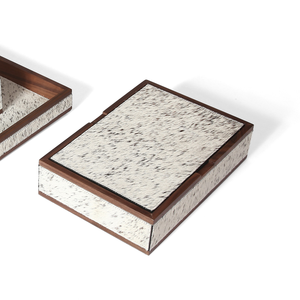 High-End Fashion Klassieke Walnoot Houten Verpakking Lederen Decoratie Houten Doos Gift Box - Product Image 3