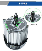 Kit d'accessoires de tricycle électrique couramment utilisé en gros contrôleur de moteur à courant continu différentiel d'essieu arrière 1000W 1200W 1500W 48V 60V
