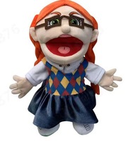 Boneka tangan anak laki-laki jefby 55cm uniseks, boneka tangan Natal, desain anjing bordir, katun PP penghilang stres, grosir