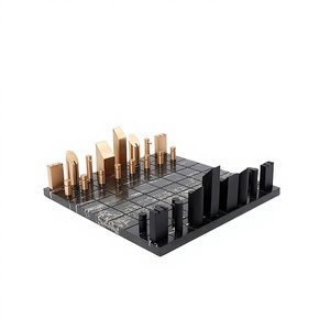 Tablero de <span class=keywords><strong>Ajedrez</strong></span> Moderno de Lujo Ligero en Ónix/Mármol, Adornos de <span class=keywords><strong>Ajedrez</strong></span>, Modelo Creativo <span class=keywords><strong>Minimalista</strong></span> Nórdico para Decoración de Habitaciones de Hotel y Dormitorios - Product Image 1