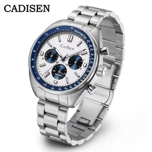 CADISEN 2026 New Men's Quartz Business <b>Chronograph</b> Watch Stainless Steel Case Sapphire Crystal Dial 5BAR Water Resistant 42mm - Product Image 1