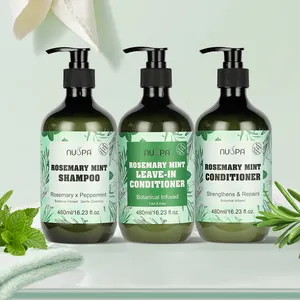 NUSPA Vegan Sulfate Free Refresh Scalp Shampoo Volumizing Biotin Rosemary Mint Hair Shampoo