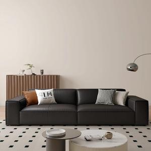 Sofa sectionnel en cuir véritable de conception classique moderne Mobilier de maison minimaliste Facile à régler Caractéristiques Rectangle pour vivre - Product Image 6