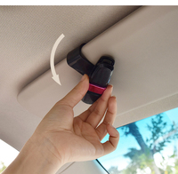 Clip de lunettes de soleil QY pour pare-soleil de voiture, support de lunettes en fibre de carbone, clip multifonction pour billets et cartes, accessoires intérieurs de voiture