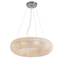 Luminaire suspendu rond en cristal minimaliste moderne, luminaire suspendu haut de gamme pour salle à manger, salon, chambre à coucher, hall d'hôtel