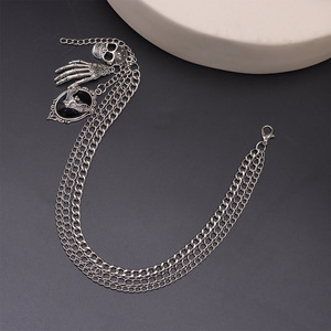<b>Skull</b> Ghost Hand Bat Pendant Metal Shoe Chain Women's Footwear Accessory Multi Layer Decorative <b>Ornament</b> Fall 2024 - Product Image 2