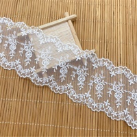 Accessoires de vêtements en maille en gros, garniture en dentelle brodée en maille