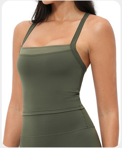 Nuevo sujetador deportivo ligero y transpirable para mujer, con sensación de segunda piel, para yoga, elástico en cuatro direcciones, con espalda cruzada y bloques de color. - Product Image 3