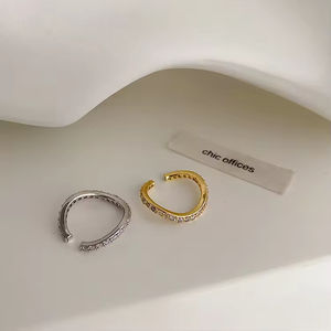 Pendiente de Oreja de Plata de Ley S925 de una Sola Pieza para Mujer, Estilo Punk, Brillante, con Micro Pavé de Circonita Cúbica, Pendientes Finos - Product Image 1