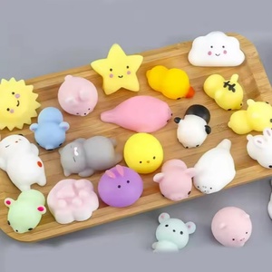 Jouets anti-stress pour enfants, mini animaux mignons kawaii en TPR, en caoutchouc mochi à remontée lente, en silicone, jouets sensoriels à presser - Product Image 4
