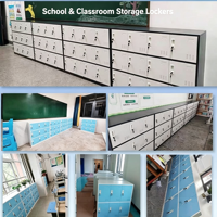 Casier scolaire verrouillable en plastique ABS, armoire de rangement indépendante pour sacs d'école et outils pédagogiques