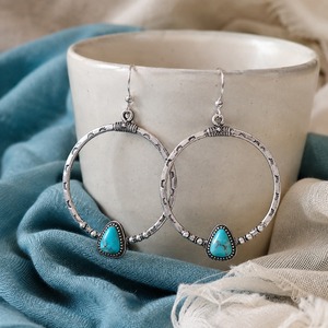 Orecchini pendenti a cerchio grande dallo stile creativo, orecchini da donna retrò per feste e uso quotidiano - Product Image 3
