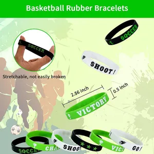 Gratis Monster Custom Groen Rubber Basketbal Team Polsband Relatiegeschenk Nba Siliconen Armband Voor Basketbal Fans