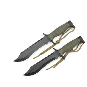 Cuchillo Bowie OEM de Acero Inoxidable con Mango de Plástico, Punta Recta, para Acampar al Aire Libre, Grosor de 3.9mm, para Corte - Product Image 1