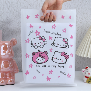 Sacchetti di Plastica Personalizzati con Logo Fustellato per Catering e Asporto, <span class=keywords><strong>Borse</strong></span> Commerciali Rinforzate con Manici - Product Image 4