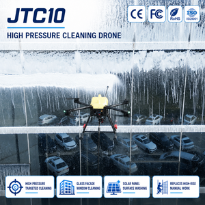 Dron de Limpieza de Alta Presión UAV con Chorro de Agua de Precisión para Muros Cortina de Cristal, Manejo Confiable de Pulverización para Operaciones de Granjas Solares - Product Image 1