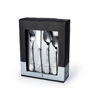 Chất lượng cao thép không gỉ Bộ đồ ăn thiết lập với nhựa xử lý cho số lượng lớn bán nhà hàng Bạc bao gồm dao dĩa thìa - Product Image 6