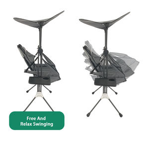 Freestyle Rocker amaca sedia da campeggio oversize pieghevole campeggio sedia oscillante con baldacchino portabicchieri e tavolino - Product Image 5