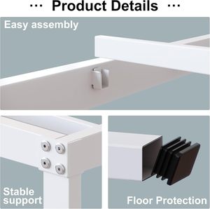 Tiếng ồn-miễn phí California Vua Kích thước kim loại nền tảng khung giường với lưu trữ tối đa dễ dàng lắp ráp không có hộp mùa xuân GỖ NỘI THẤT PHÒNG NGỦ - Product Image 3