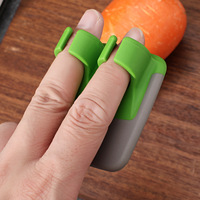 Creatieve keuken dubbele vinger schilmesjes roestvrij staal appel fruit palm schilmesje groenten fruit groentegereedschap