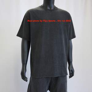 Camiseta Personalizada Lavada al por Mayor, Camiseta Vintage Lisa con Gráficos para Hombre, Camiseta Oversize de Hip Hop 100% Algodón de Alto Gramaje con Lavado Ácido - Product Image 3
