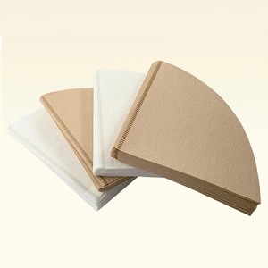 V-Shaped Coffee Filter Paper 14 Servings Disposable For Drip Coffee Making V60 Cone Machine Solid Color - Product Image 1