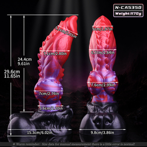 Dildo NNSX con diseño de nudo de lobo y textura en relieve, 11.65'', dildo grande con textura animal para hombres y mujeres, para masturbación anal y vaginal, manos libres. - Product Image 6