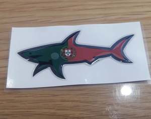 Pegatina de Tiburón de Dibujos Animados, Impermeable, de PVC Ecológico, con Barnizado Brillante e Impresión UV, Decoraciones Festivas, Gertrude CP Julio - Product Image 6