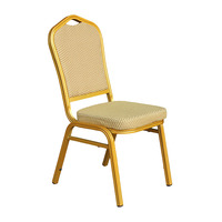 Chaise de banquet à assise courbée en tube de fer recouvert de toile de jute - Design minimaliste moderne - Revêtement en velours - Mousse haute élasticité - Hôtel/Restaurant