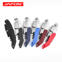 Tire-bouchon Jafon OEM de qualité supérieure avec manche en plastique et revêtement antiadhésif, ouvre-bouteille à vin pour serveurs, clé à vin en acier inoxydable