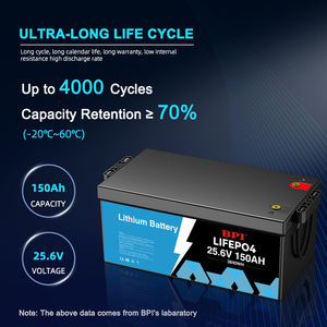 BPI высокоразрядный 25,6 В 100Ah литиевая батарея Lifepo4 легкая Быстрая зарядка BMS защита CE/RoHS сертифицированная 3000 - Product Image 3