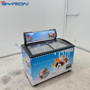 Vitrine Réfrigérée à Glace Coulissante avec Plateau en Verre pour Grand Magasin et Centre Commercial - Product Image 3