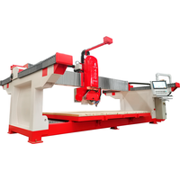 Scie à pont automatique 4 axes pour granit et marbre, machine de découpe de pierre CNC italienne, fraiseuse hydraulique, moteur à engrenages monobloc