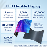 Écran incurvé rond flexible affichage de fenêtre vidéo de chiffres LED écran de scène mur de concert affichage d'écran flexible de maille LED