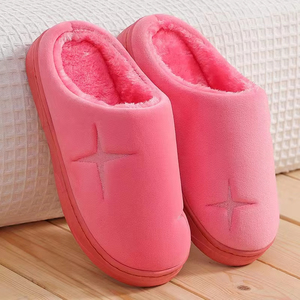 Intérieur couple <span class=keywords><strong>laine</strong></span> <span class=keywords><strong>pantoufles</strong></span> chaussures chaudes lune pantoufle et velours hommes coton <span class=keywords><strong>pantoufles</strong></span> femmes peluche mignon - Product Image 1