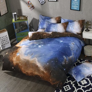 Cao Cấp 3D In Ấn Không Gian Sao <span class=keywords><strong>Galaxy</strong></span> Duvet Comforter Bìa Thiết Lập Vũ Trụ Bên Ngoài Không Gian Theo Chủ Đề Nhà Dệt ODM/OEM Bộ Đồ Giường Bộ - Product Image 1