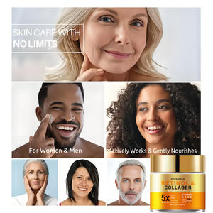 Krim Wajah Retinol kolagen, Pelembab Anti Penuaan dengan krim pengencang keriput asam Hyaluronic untuk wajah, leher dan dekolet - Product Image 6