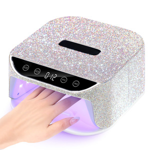 Lampe à ongles UV LED à décorations en strass, haute puissance, séchage rapide du vernis gel, sécheuse à ongles professionnelle pour salon de manucure - Product Image 1