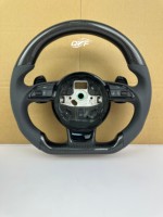 Volant en fibre de carbone pour Audi B9 R8 A1 A3 A4 A5 S4 RS5 S3 S4 S5 A6 A7 A8 Q3 Q5 Q7 Q8 TT R8 S6 RS6 RS7 S7 B8.5 B8