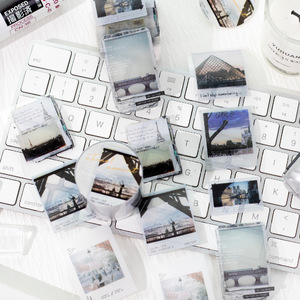 เทปม้วน1ม้วนชุดช่วงเวลานิรันดร์สมุดบันทึกภูมิทัศน์สติกเกอร์ตกแต่ง DIY - Product Image 3