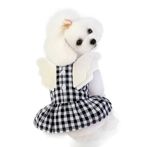 Grosir Gaun anjing katun <span class=keywords><strong>tartan</strong></span> organik dengan sayap malaikat - Product Image 5