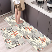 Custom Logo Non slip Water Absorbent Runner Rug Eco Friendly Anti Fatigue 2 Pc Long Kitchen Mat Set