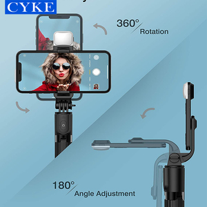CYKE 6 en 1 Palo Selfie Inalámbrico <span class=keywords><strong>Bluetooth</strong></span> <span class=keywords><strong>con</strong></span> Trípode y Luz de Relleno, Soporte para Teléfono <span class=keywords><strong>con</strong></span> Control Remoto y Rotación de 360 Grados L03s - Product Image 3